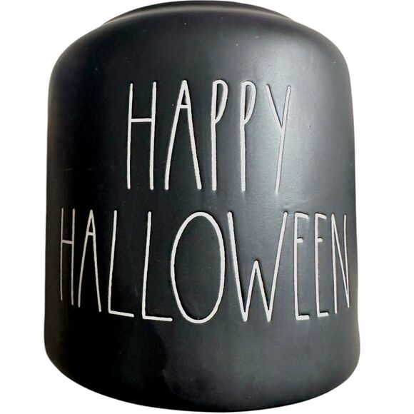 Rae Dunn Happy Halloween Matte Black Canister First Edition - 2018 Rare - Picture 2 of 16